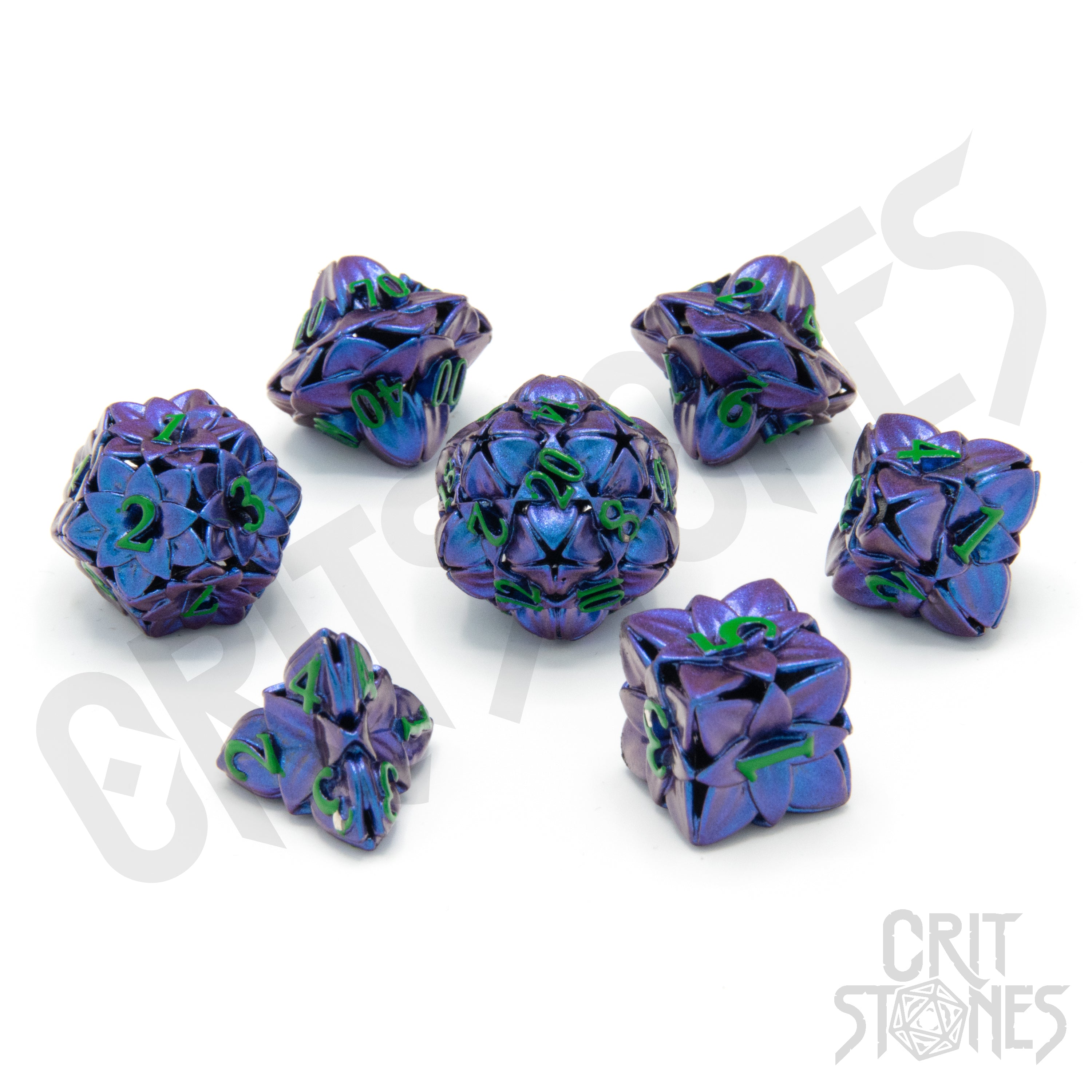 Shadowbloom Hollow Metal RPG Dice Set