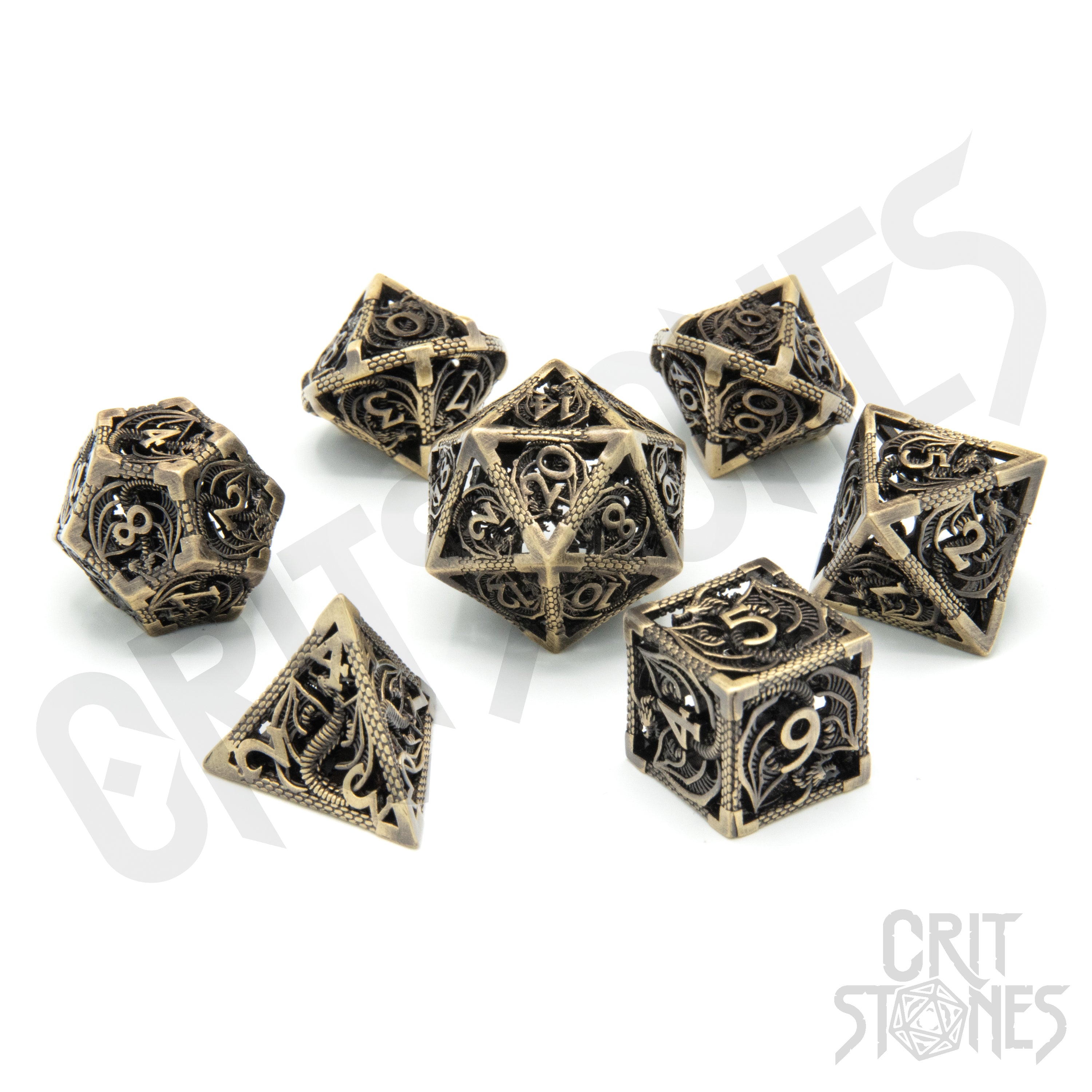 Dragon's Legacy Hollow Metal RPG Dice Set