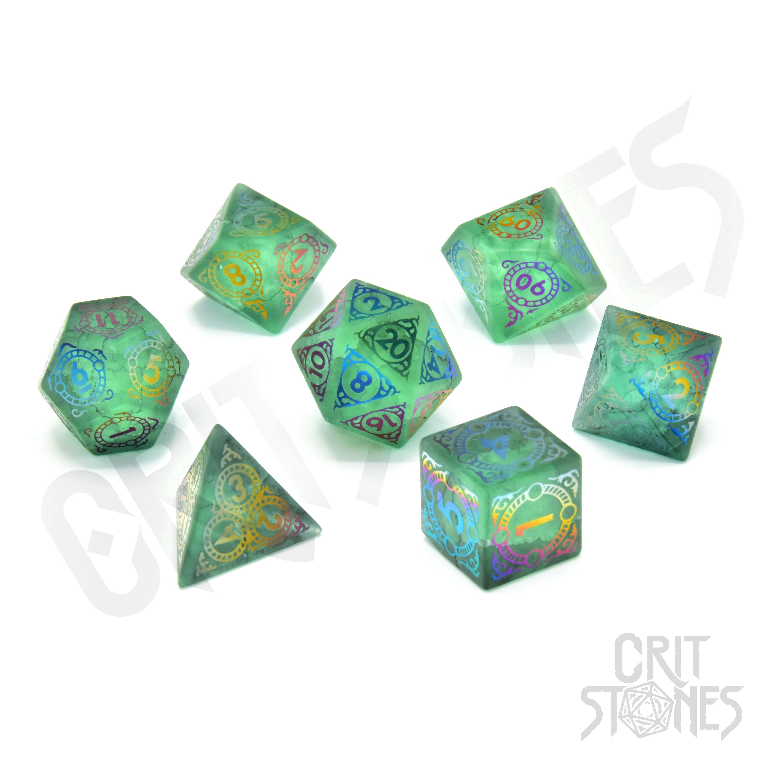 Oracle's Oath Glass RPG Dice Set