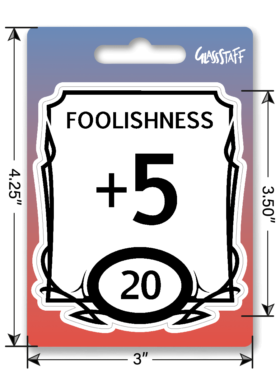 Stat Block Foolishness Sticker