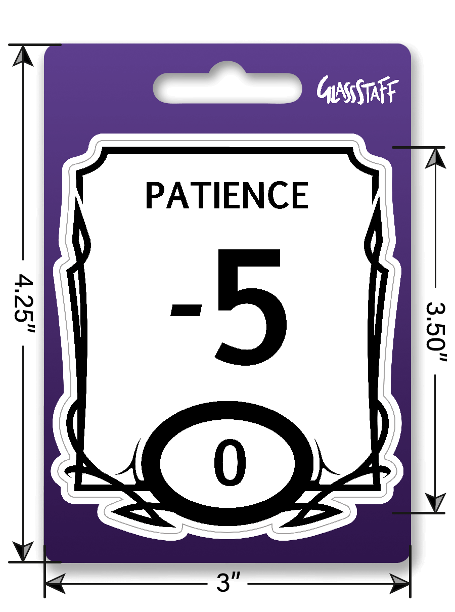 Stat Block Patience Sticker