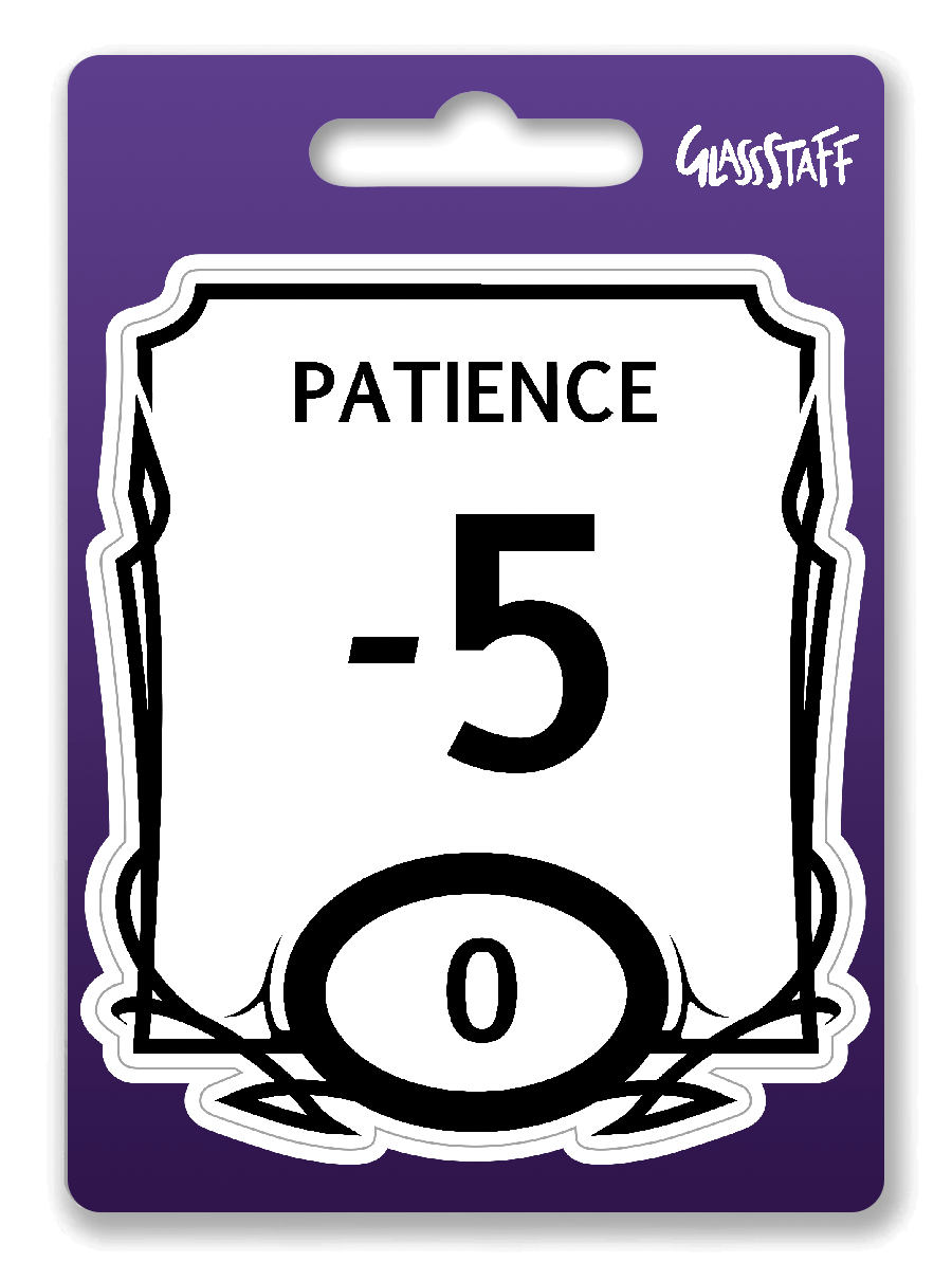 Stat Block Patience Sticker