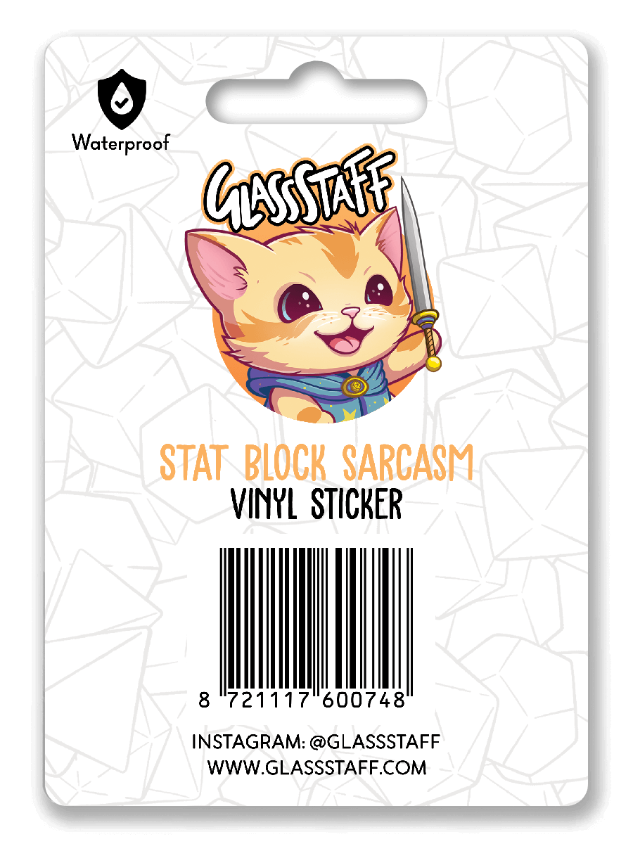 Stat Block Sarcasm Sticker